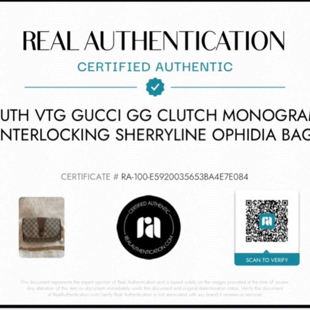 💚Auth♥️GUCCI GG Monogram Supreme VTG Web Interlocking Sherryline Ophidia - Picture 8 of 8